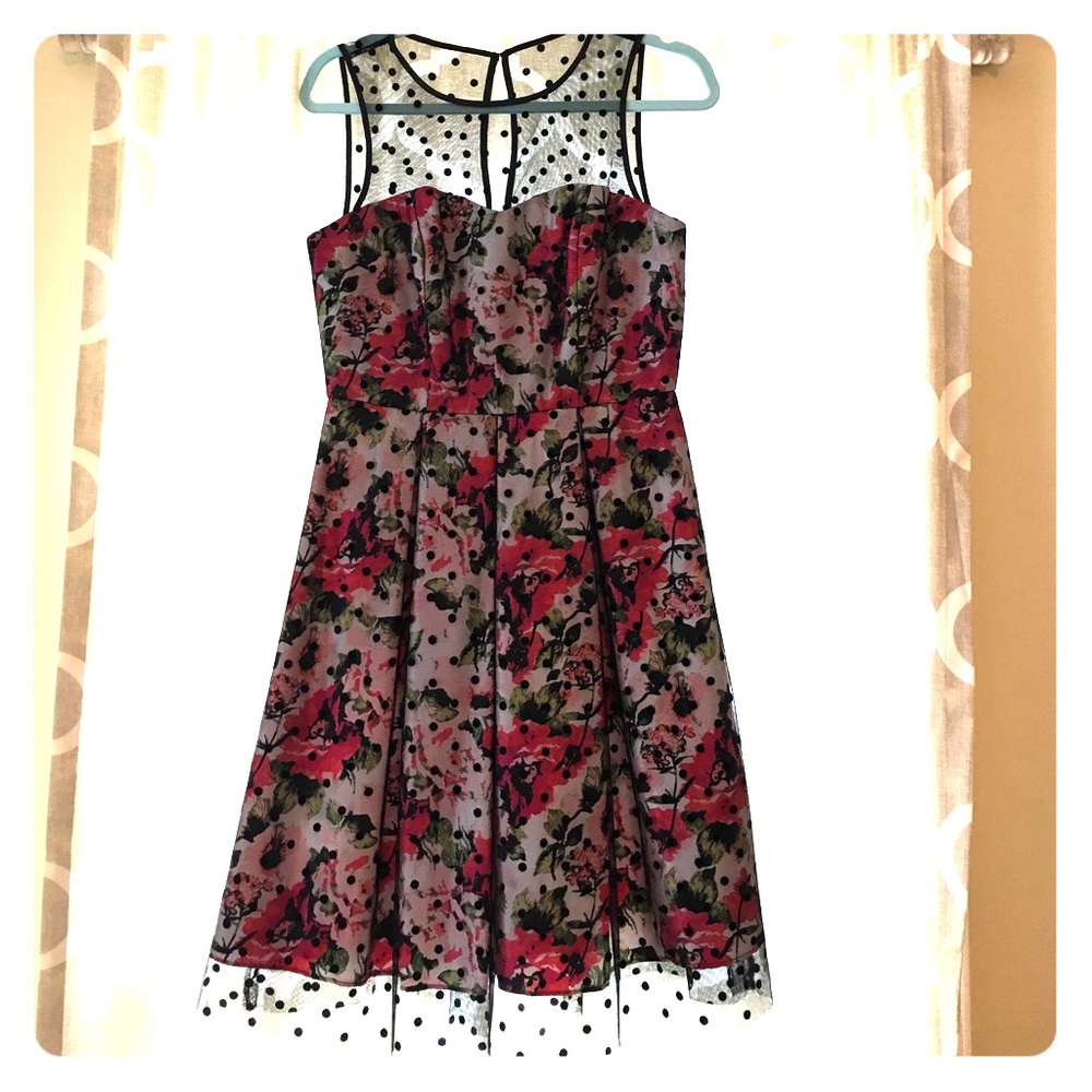 Polka dot, floral dress
