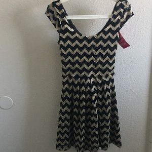 Black and Gold Lace Dress