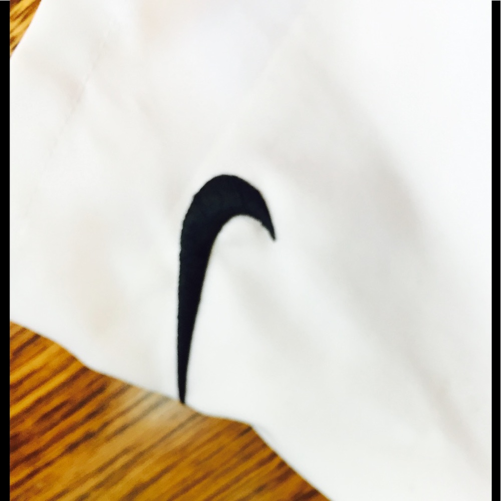 White Nike athletic shorts crossfire