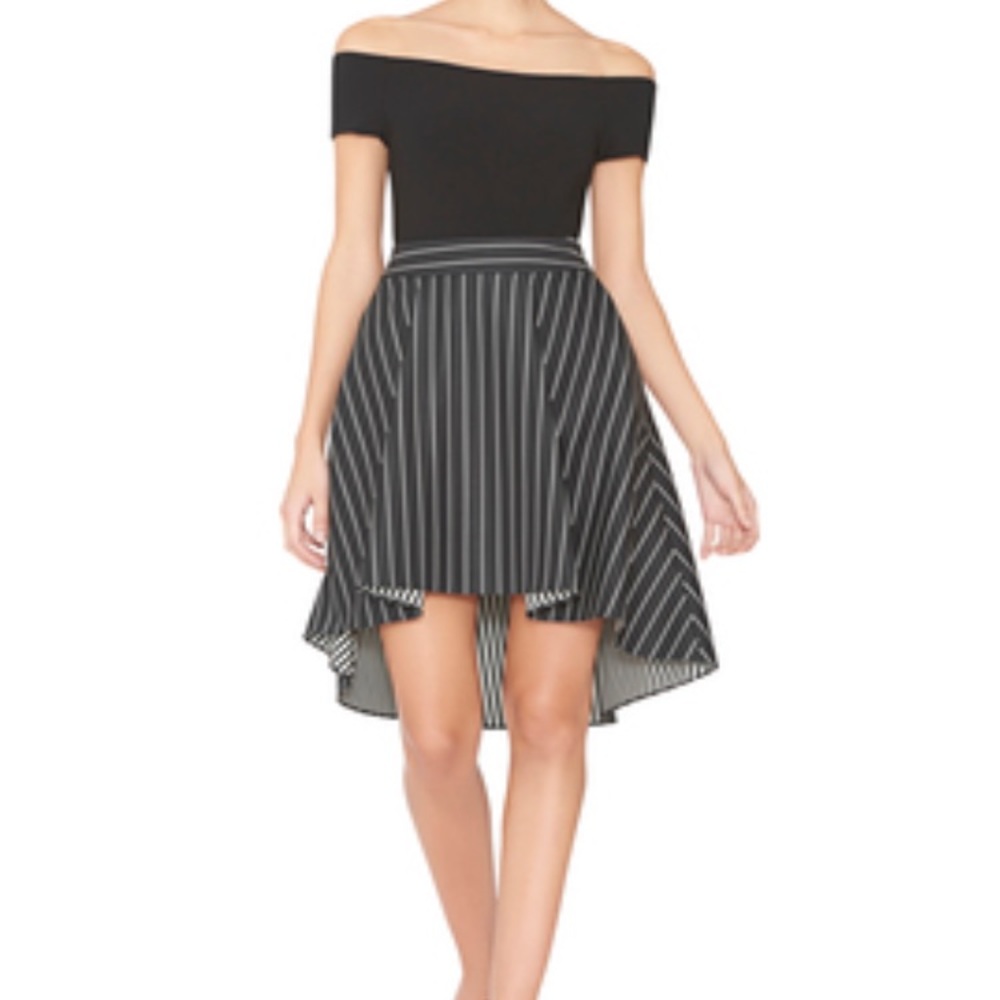 Alice + Olivia High Low Box Pleat Skirt