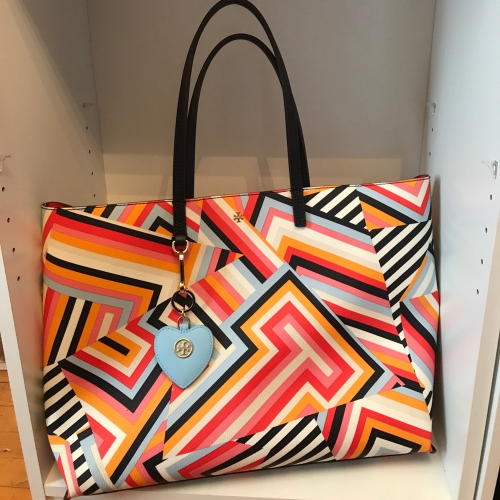 Tory Burch Abstract Tote (with keychain)