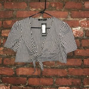 Nasty Gal Off the Grid Gingham Crop Top