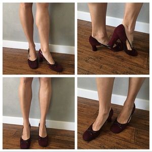 Burgundy Stuart Weitzman pumps