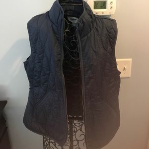 Navy blue quilted vest
