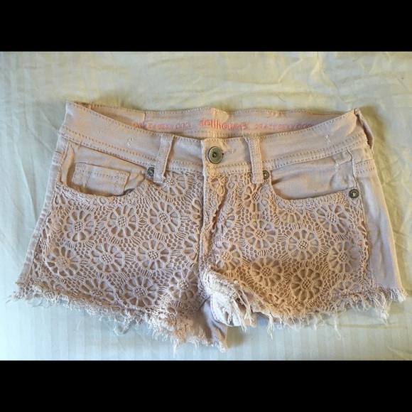 Dollhouse Pants - Light pink distressed shorts