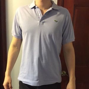 Men's Lacoste purple polo tee