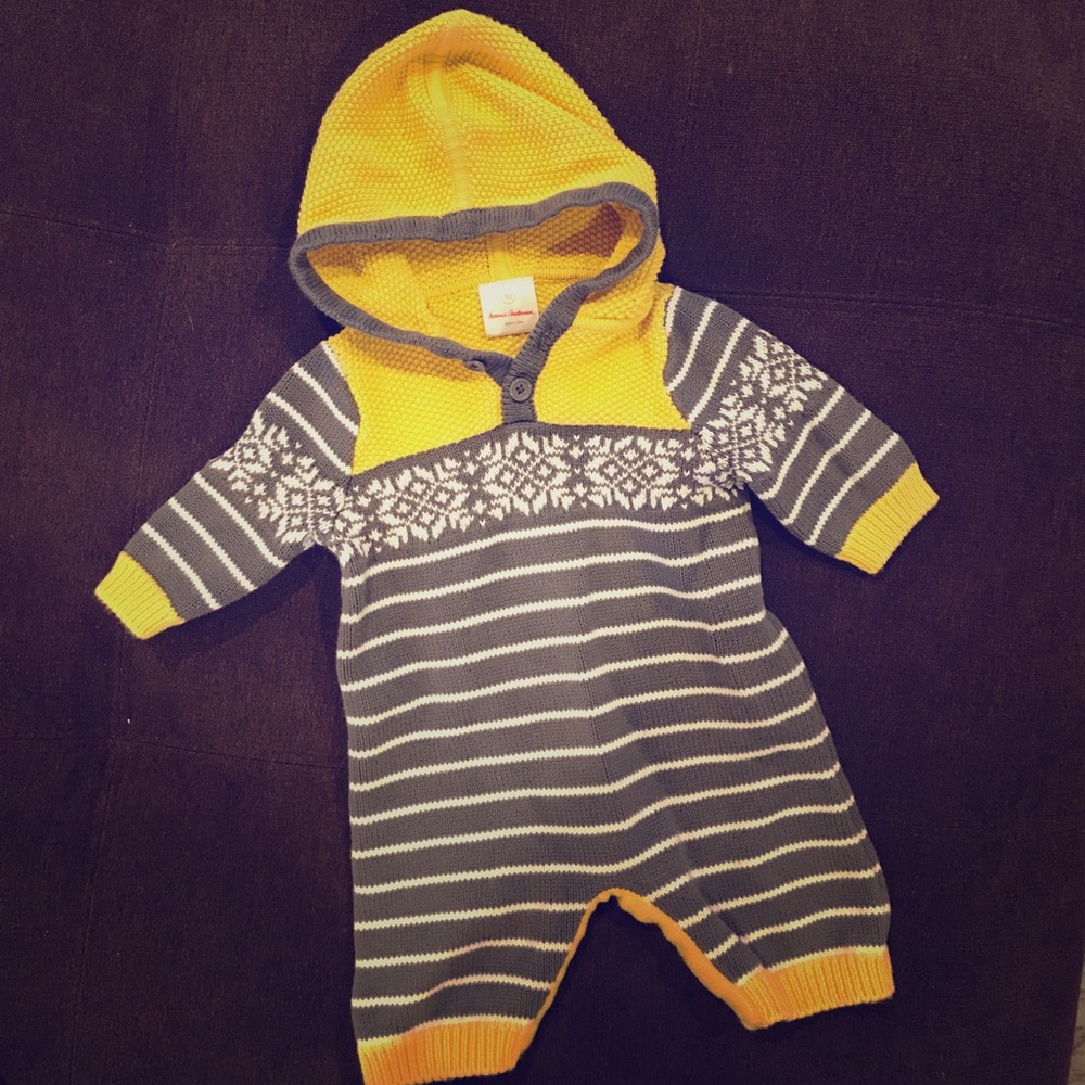 Baby boy knit onesie
