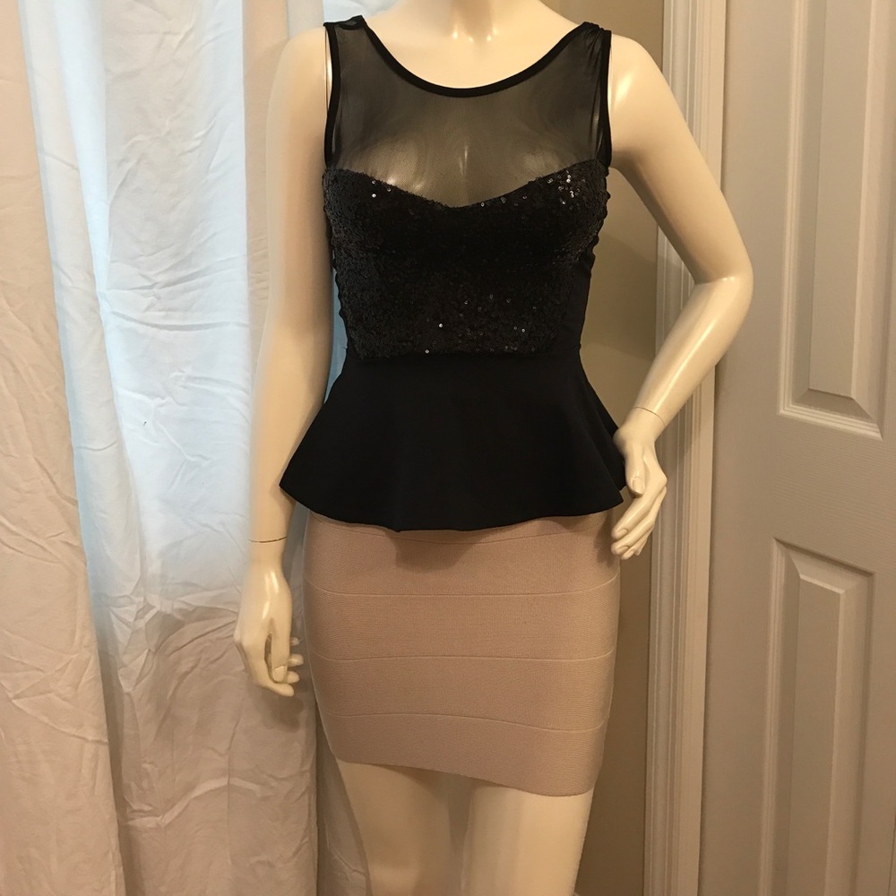 BEBE Holiday Outfit Small Top Bottom