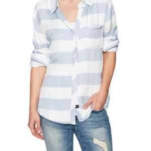 Rails Blue and White Button Down Shirt