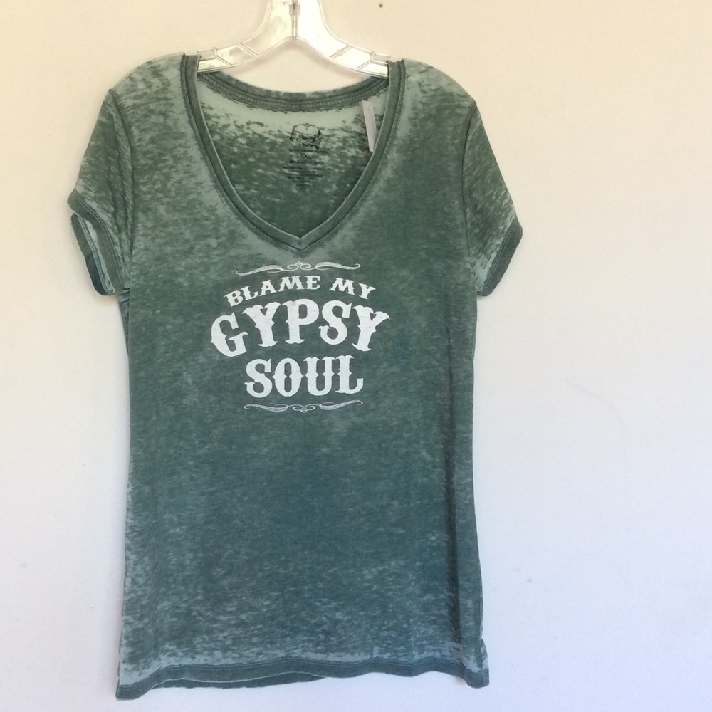 Blame My Gypsy Soul V Neck T shirt