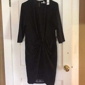 NWT black 3/4 length arm dress