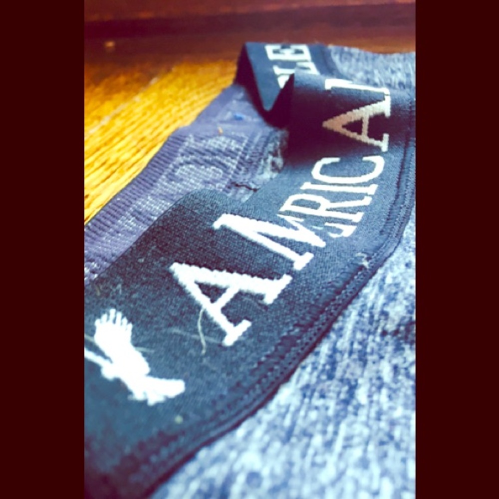 American eagle black and grey lounge pants