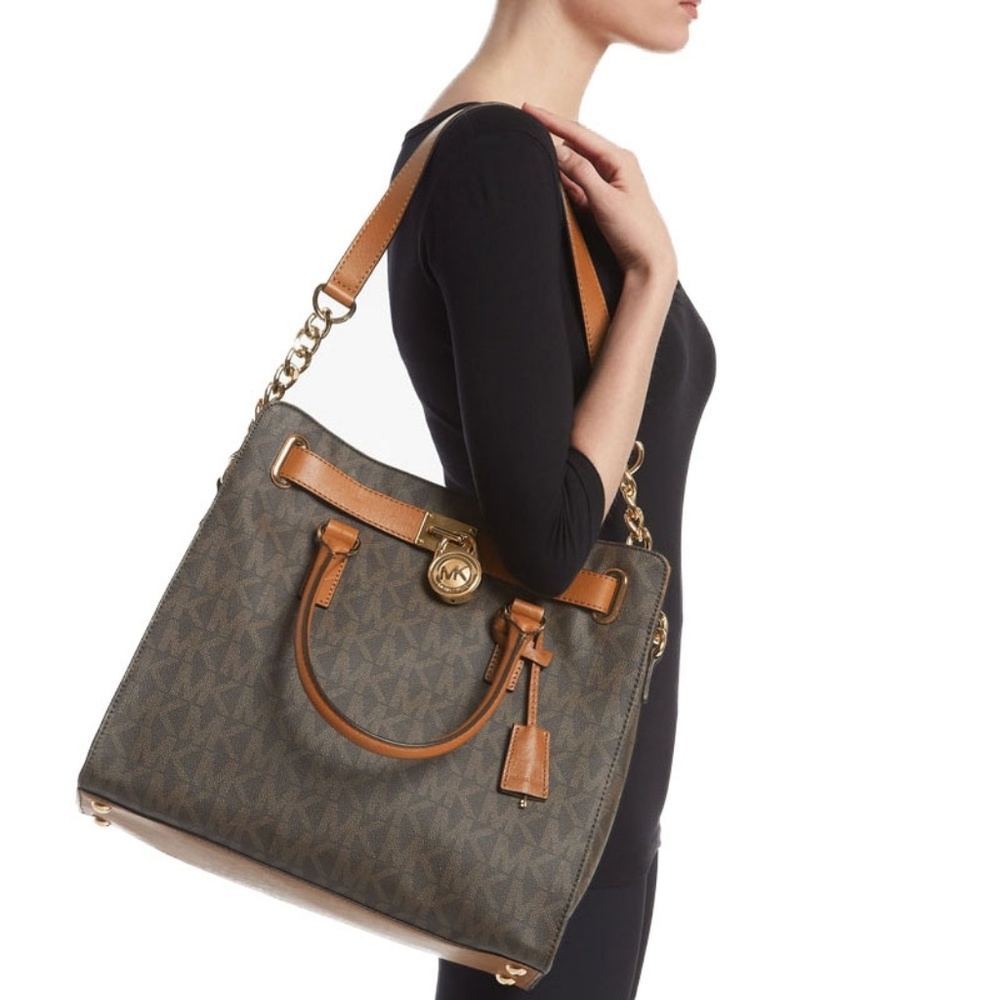 Michael Kors Signature Hamilton Satchel Large