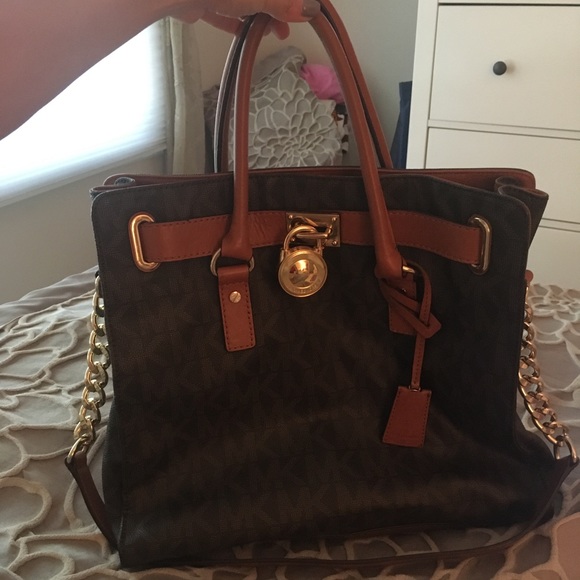 Michael Kors Signature Hamilton Satchel Large - Picture 5 of 8