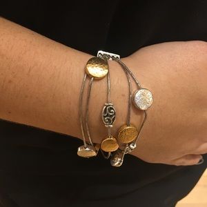 Brighton gold and silver multi chain bracelet