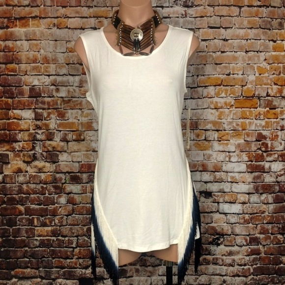 Wrangler Tops - NWT Ombre Fringe Top Wrangler Medium