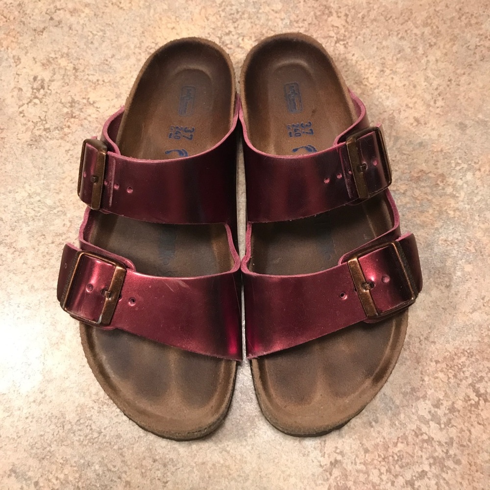Birkenstock Arizona leather sandals Sz 37 Narrow