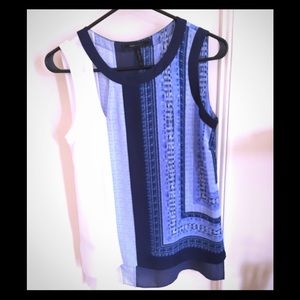 BCBG Elicia Print Block Sleeveless Top