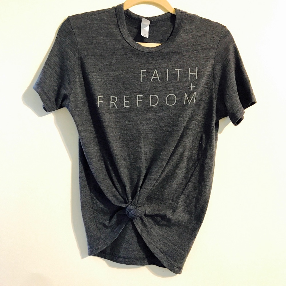 The Light Blonde Faith & Freedom Tee