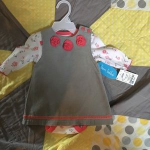 Corduroy dress with bodysuit