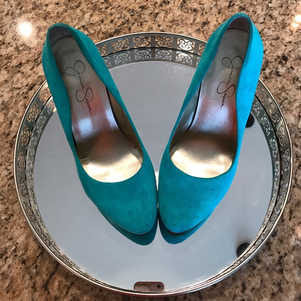 Jessica Simpson Miami Green Heels 8.5