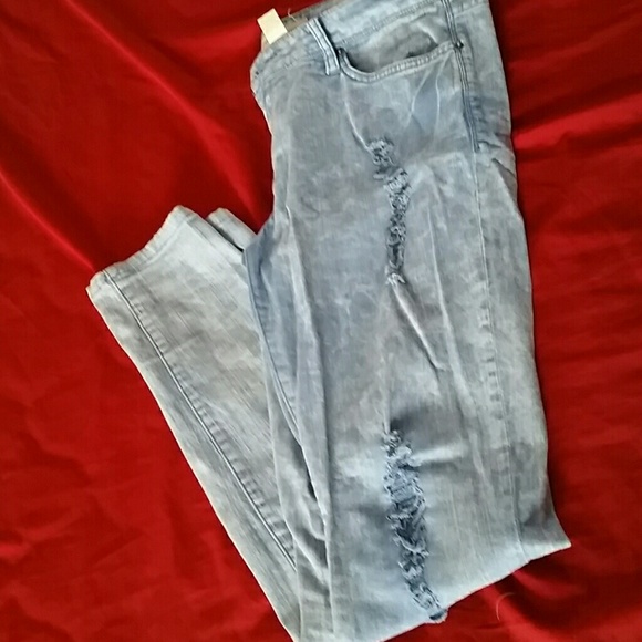 Blue Distressed Jeans - Picture 1 of 4