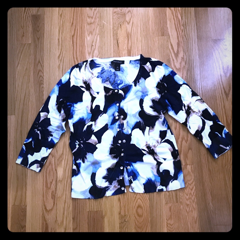 Black House white Market floral sweater