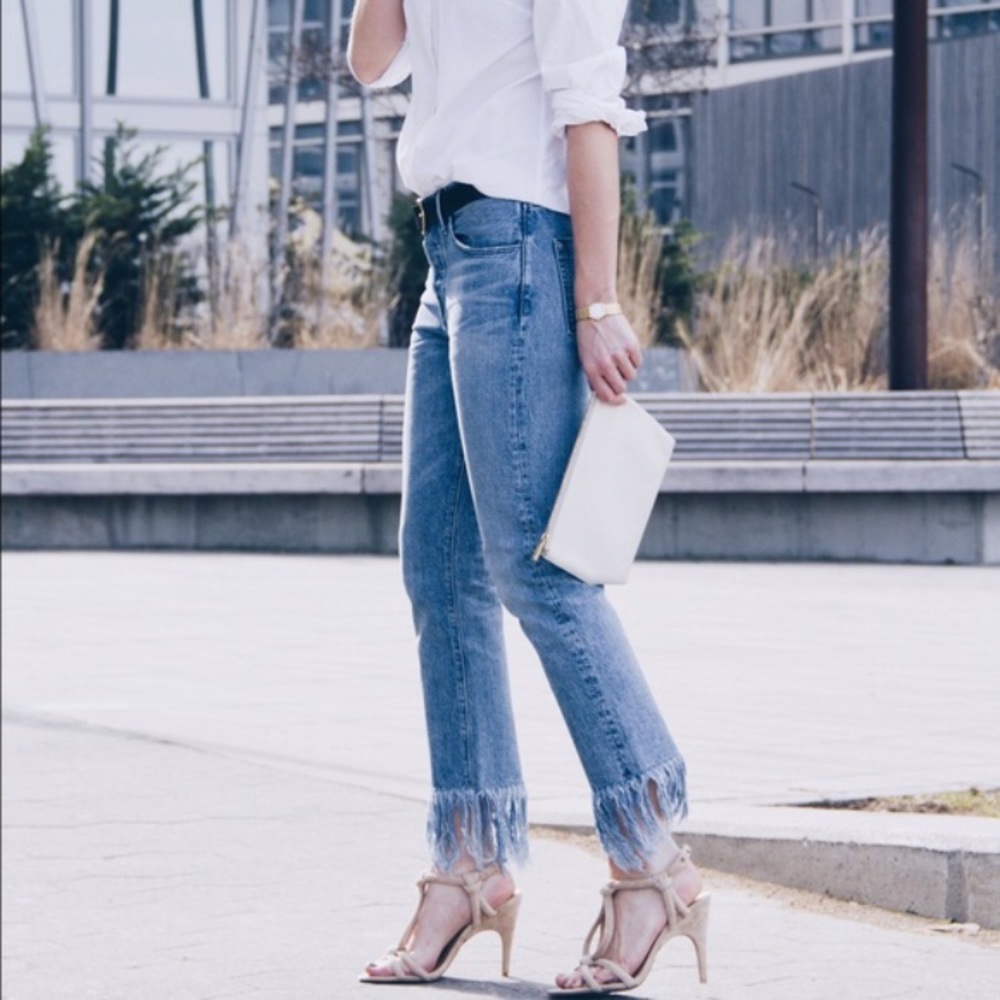 3x1 WM3 Crop Fringe Stella denim size 27