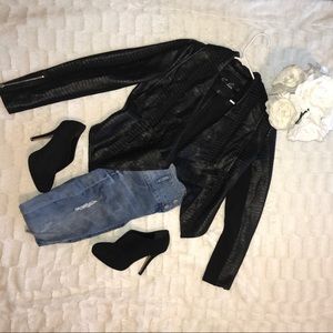 C. Luce Sassy Fleather Jacket