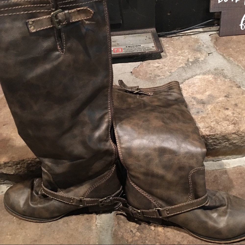 Tall brown boots