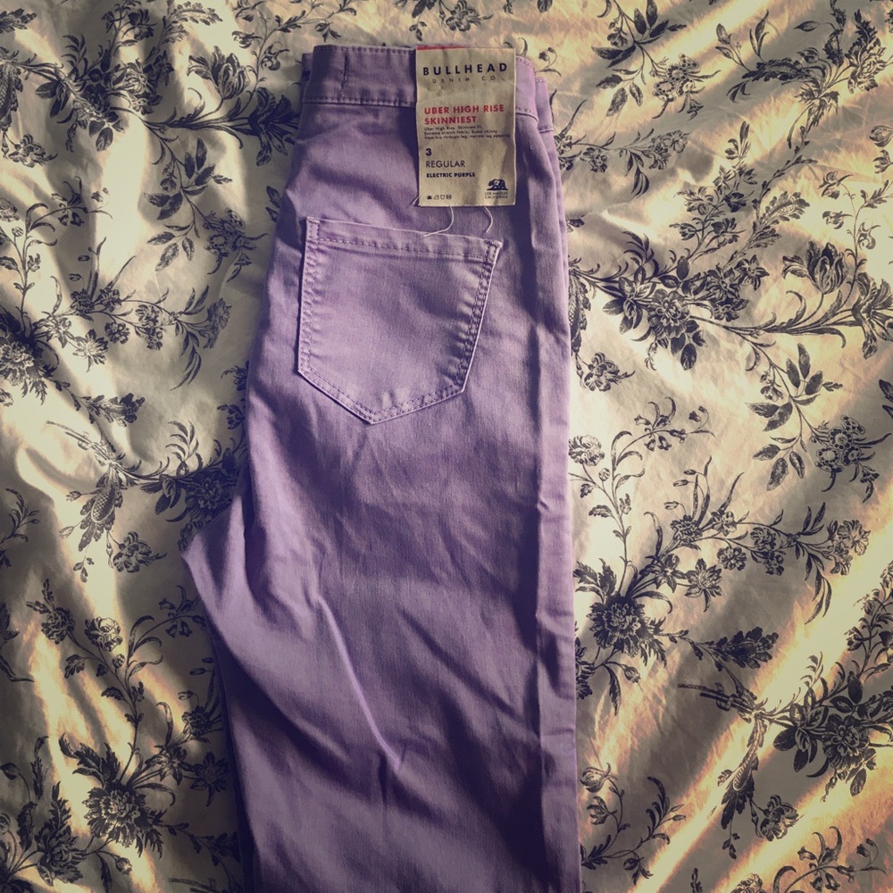 Purple high rise uber skinny size 3/25