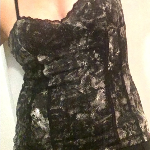 SOLD💜Gothic Corset Hot Topic Tank Black Lace - Picture 3 of 7