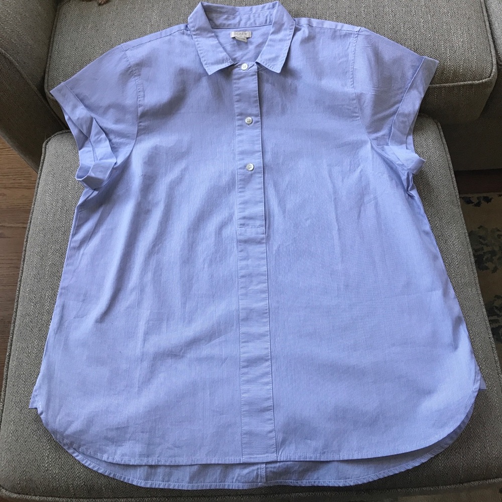 Jcrew popover short sleeve shirt.