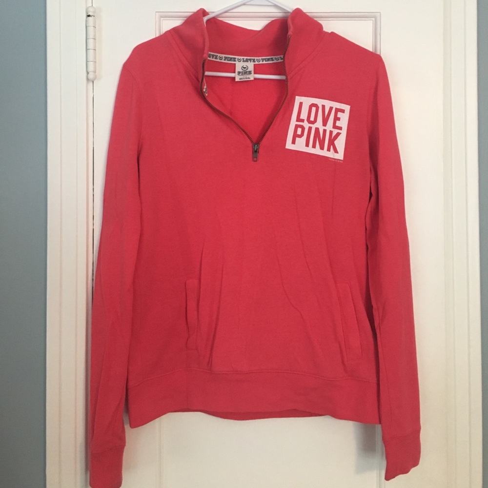 PINK quarter zip pullover