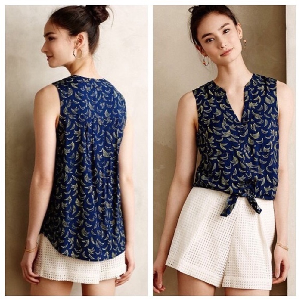 *AS IS* Anthropologie Maeve Sunseeker Blouse 8