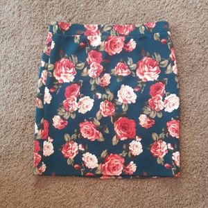 Forever 21 Flowerprint Skirt
