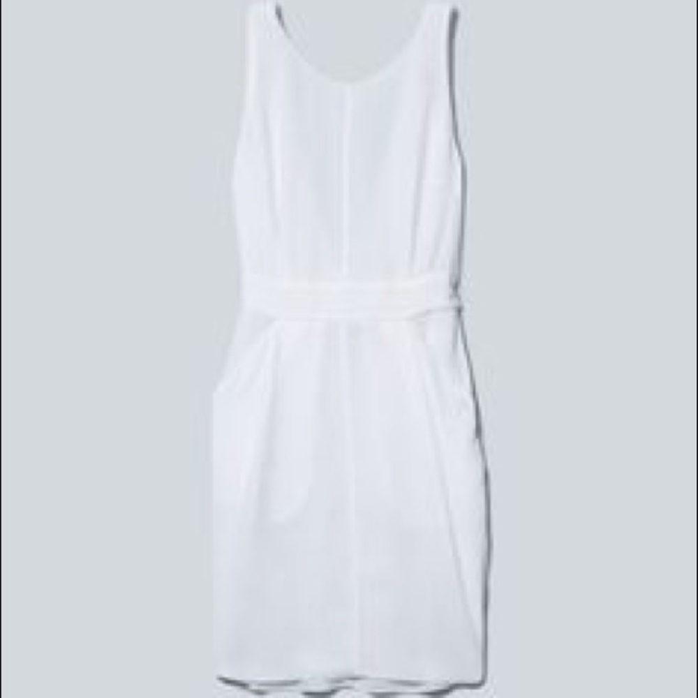 Aritzia Wilfred Lelia Crepe Dress - White
