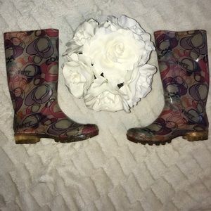Authentic Coach Poppy Rain boots ☔️
