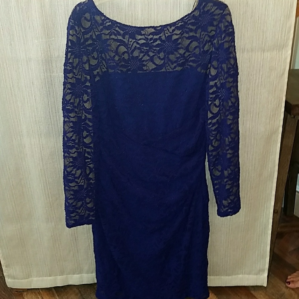 Lauren by Ralph Lauren Lace Illusion Dress