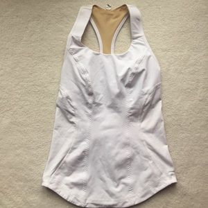 Lululemon White Cardio Kick Tank (Size 4)