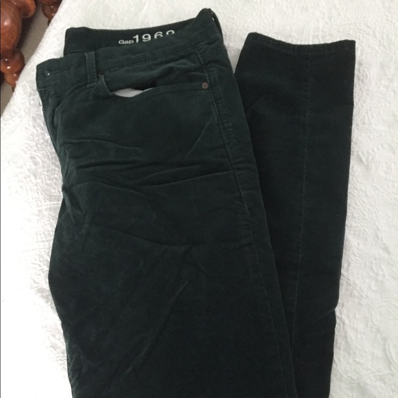 GAP green skinny corduroy pants - Picture 2 of 2