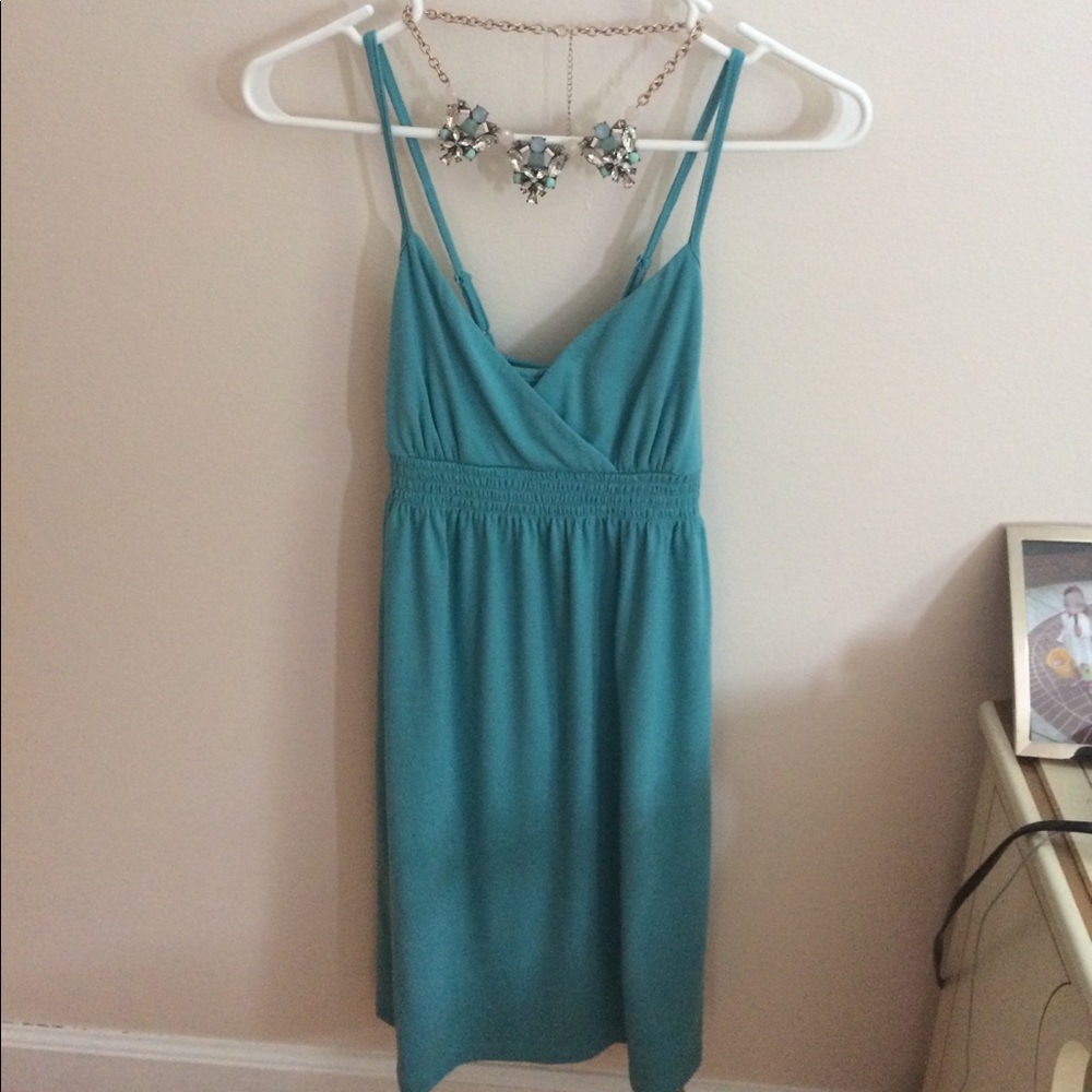 Loft blue/green sun dress
