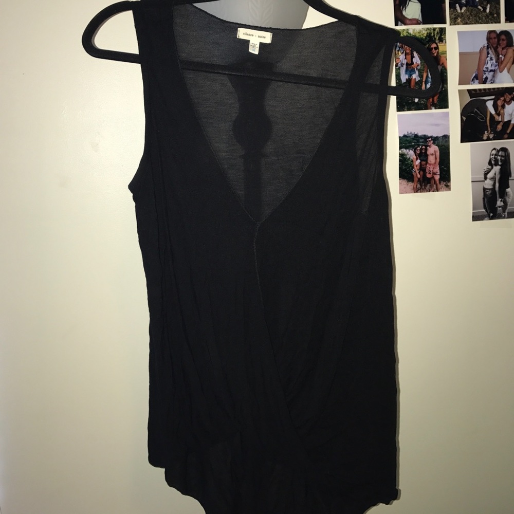 Black urban outfitters low neck tank top