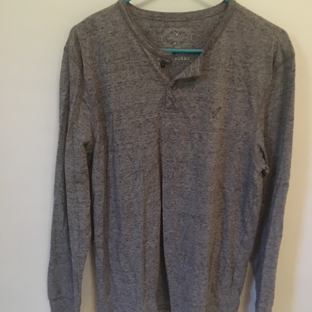 A&E long sleeve half button