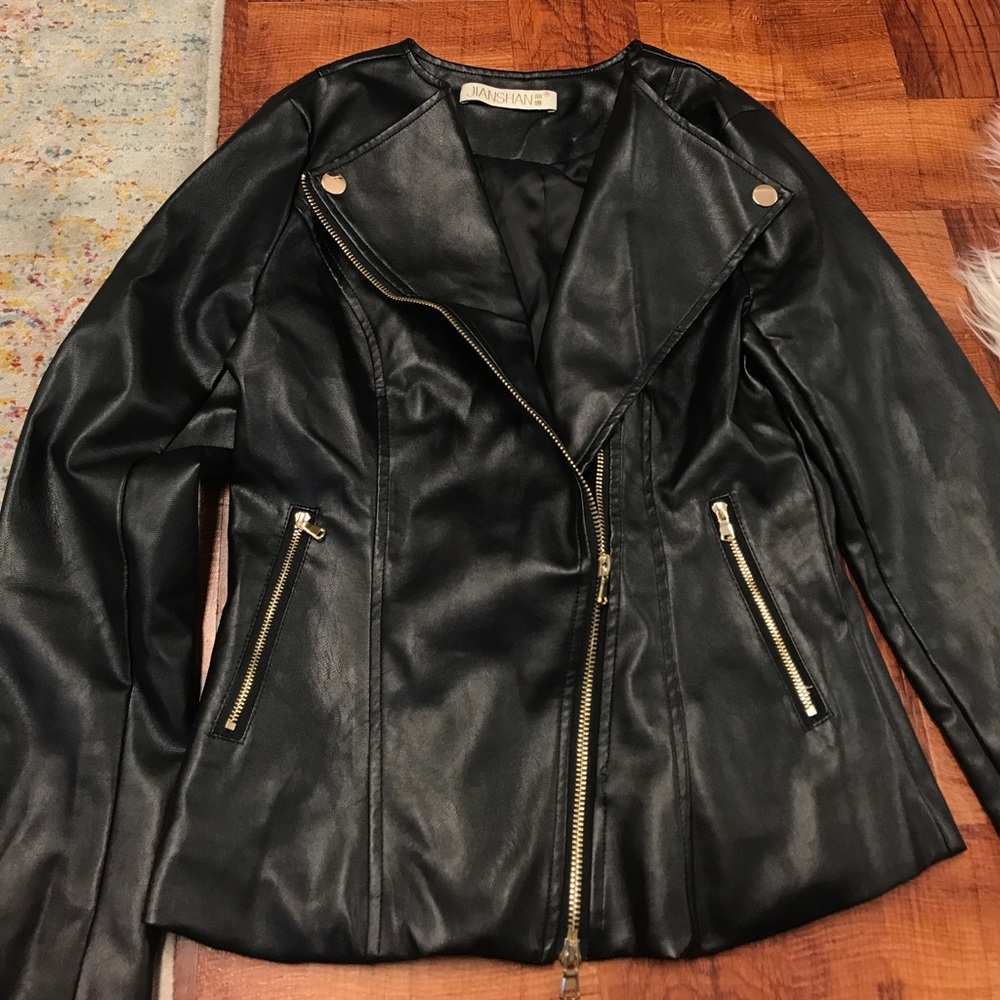 PU leather jacket