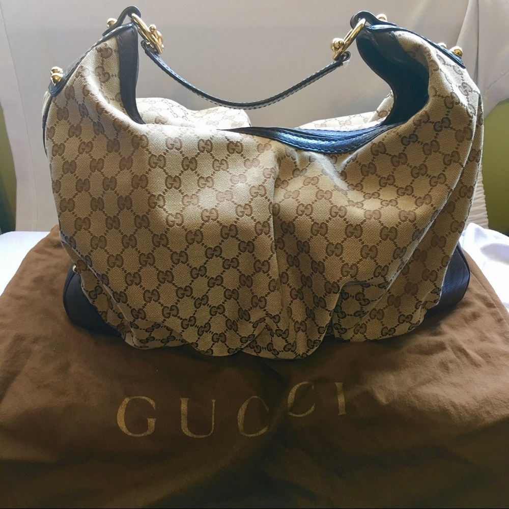 Gucci Horsebit hobo monogram canvas XL - Authentic