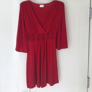 Red jersey dress