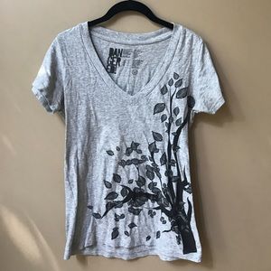 Grey shirt with tree detail