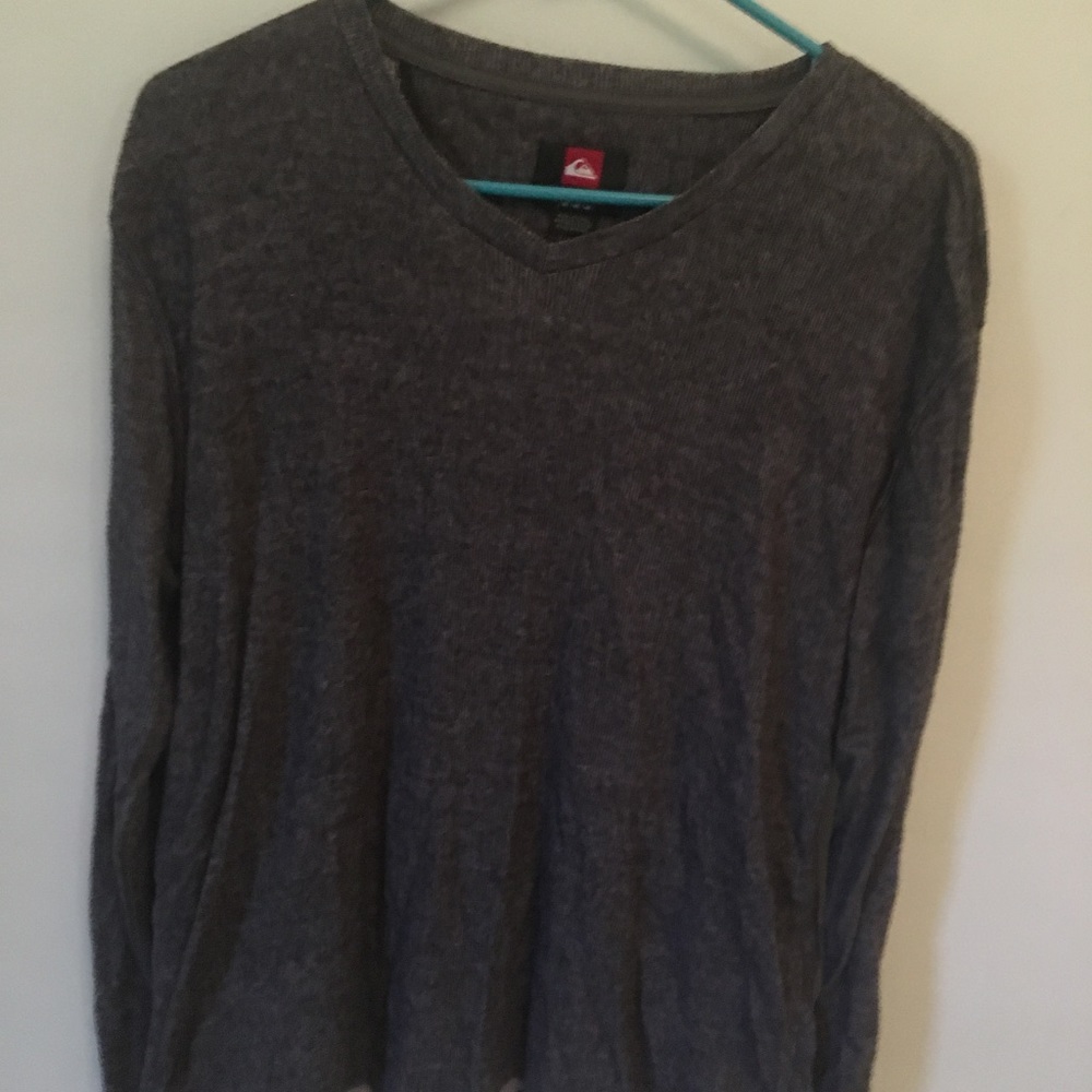V neck grey sweater
