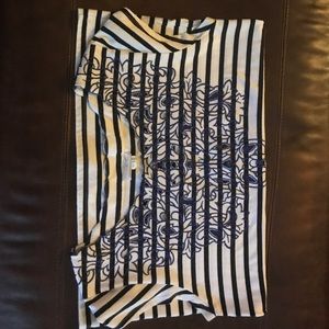 Stripped embroidered top.